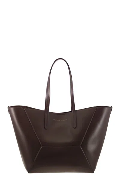 Brunello Cucinelli Dc Duo Leather Tote Bag