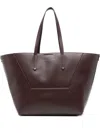 Brunello Cucinelli Bead-embellished Leather-trimmed Suede Tote In Red