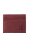 Brunello Cucinelli Debossed-logo Cardholder In Brown