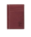 Brunello Cucinelli Debossed-logo Cardholder In Burgundy