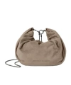 Brunello Cucinelli Suede Hobo Brioche Handbag In Brown