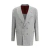 Brunello Cucinelli Deconstructed Blazer In Gray