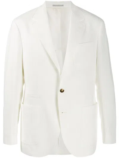 Brunello Cucinelli Deconstructed Blazer In Beige