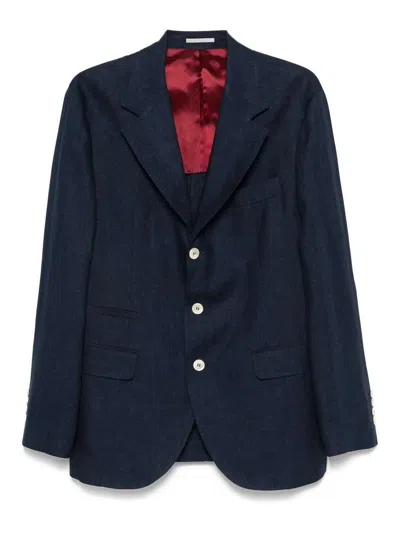 BRUNELLO CUCINELLI BLAZER - AZUL OSCURO