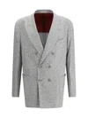 Brunello Cucinelli Deconstructed Blazer In Gray