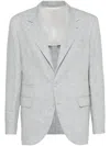 Shop Brunello Cucinelli Deconstructed Blazer In Gray