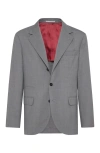 Brunello Cucinelli Deconstructed Blazer In Grey