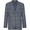 Brunello Cucinelli Deconstructed Cavallo Blazer In Gray
