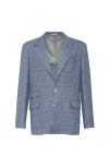 Brunello Cucinelli Deconstructed Cavallo Blazer In Blue