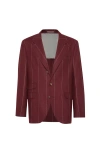 Brunello Cucinelli Deconstructed Cavallo Blazer In Red