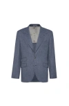 Brunello Cucinelli Deconstructed Cavallo Blazer In Blue