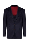 Brunello Cucinelli Single-breasted Cashmere Blazer In Blue