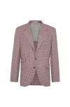 Brunello Cucinelli Deconstructed Cavallo Blazer In Burgundy