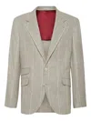Brunello Cucinelli Deconstructed Cavallo Blazer In Gray