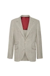 Brunello Cucinelli Deconstructed Cavallo Blazer In Gray