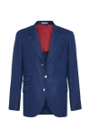 Brunello Cucinelli Single-breasted Blazer In Indigo