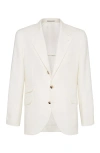 Brunello Cucinelli Deconstructed Cavallo Blazer In Off-white