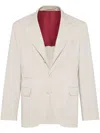 Brunello Cucinelli Chevron Deconstructed Blazer In Neutrals