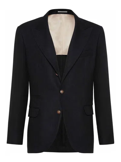 Brunello Cucinelli Deconstructed Jacket In Black