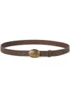 Brunello Cucinelli Belt With Detailed Buckle In Brown