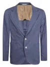 Brunello Cucinelli Decostruita Blazer In Indaco