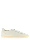 Brunello Cucinelli Smooth Leather Sneakers With Minimalist Design In Neutral