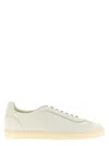 Brunello Cucinelli Smooth Leather Sneakers With Minimalist Design In Neutral