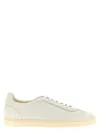 Brunello Cucinelli Smooth Leather Sneakers With Minimalist Design In Neutral