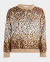 Brunello Cucinelli Degrade Pailette Mohair Crewneck Sweater