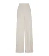 Brunello Cucinelli Women's Délavé Linen Wide Pleated Trousers In Neutrals