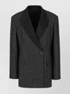 Brunello Cucinelli Denim Effect Twill Blazer In Black