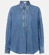 Brunello Cucinelli Denim Blouse In Blue