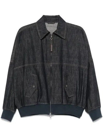 BRUNELLO CUCINELLI DENIM BOMBER