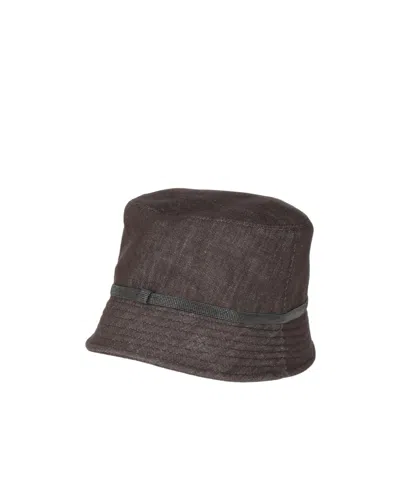 Brunello Cucinelli Denim Bucket Hat In Purple