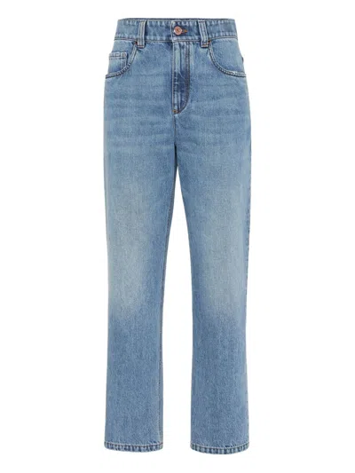 Brunello Cucinelli Denim Cotton Jeans In Blue