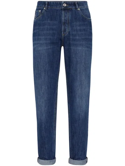 Brunello Cucinelli Denim Cotton Jeans In Blue