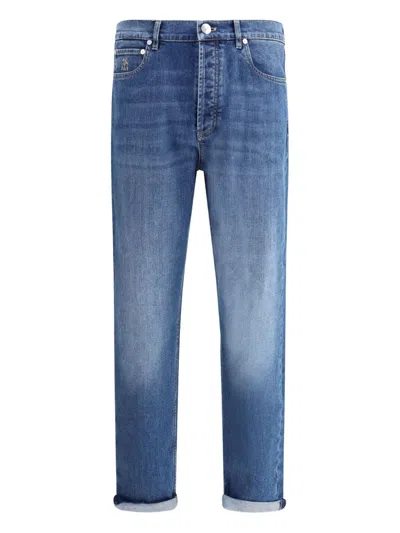 Brunello Cucinelli Denim Cotton Jeans In Blue
