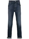 Brunello Cucinelli Blue Cotton Denim Regular Jeans In Blue