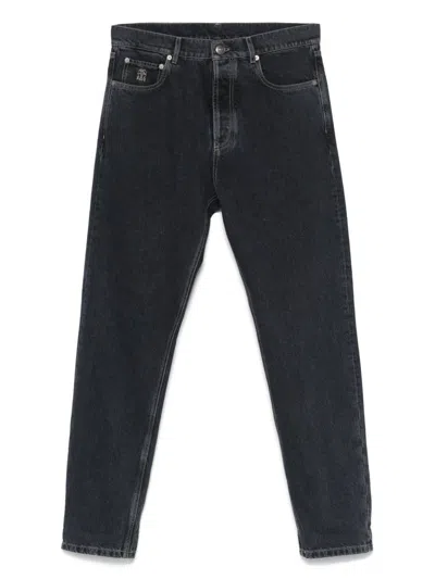 Brunello Cucinelli Denim Cotton Jeans In Gray