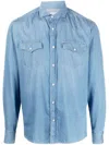 BRUNELLO CUCINELLI DENIM COTTON SHIRT