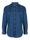 Brunello Cucinelli Collared Shirt Buttons Sleeves In Dark Wash