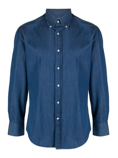 BRUNELLO CUCINELLI DENIM COTTON SHIRT
