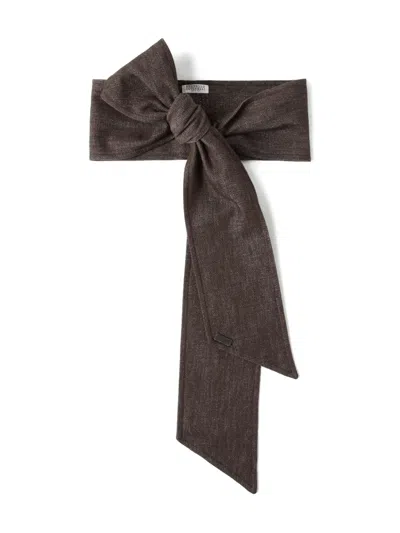 BRUNELLO CUCINELLI DENIM FOULARD