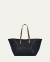 Brunello Cucinelli Foulard Large Denim Tote Bag In Denim
