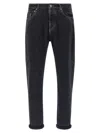 Brunello Cucinelli Rolled Cuff Five-pocket Denim Trousers In Black