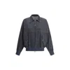 Brunello Cucinelli Denim-effect Twill Bomber Jacket With Shiny Zip