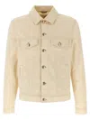 Brunello Cucinelli Denim Jacket Casual Jackets And Parka Beige In Neutral