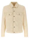 Brunello Cucinelli Denim Jacket Casual Jackets And Parka Beige In Neutral