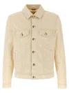 Brunello Cucinelli Denim Jacket Casual Jackets And Parka Beige In Neutral