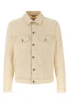Brunello Cucinelli Denim Jacket Casual Jackets And Parka Beige In Neutral
